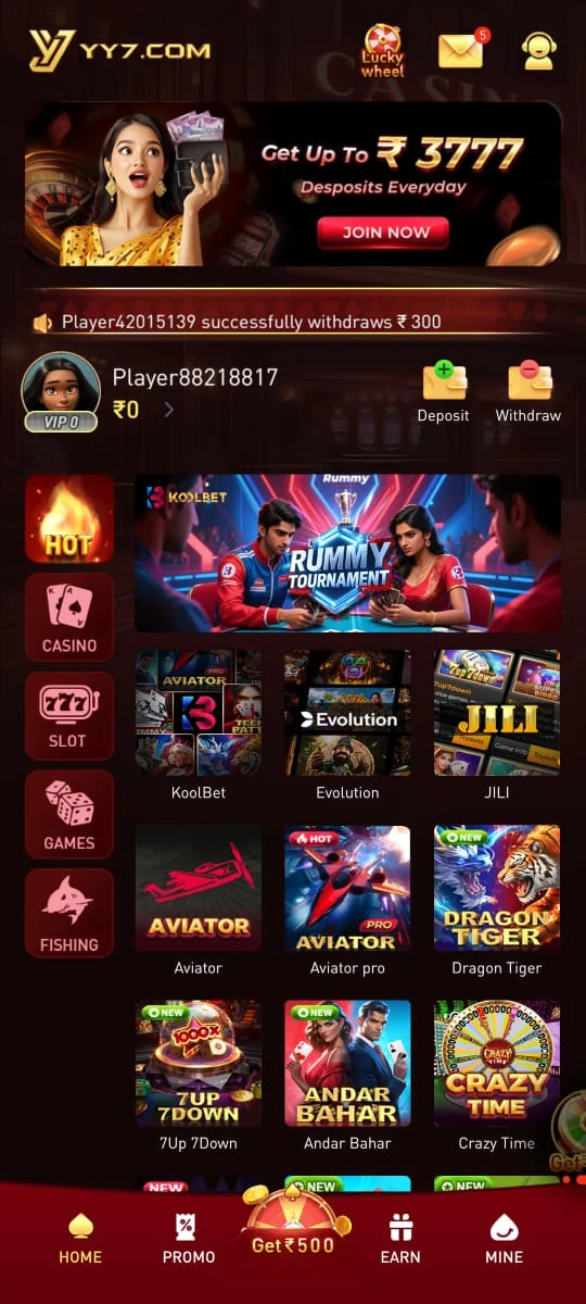 YY7 Game — Play Teen Patti, Rummy & Slots